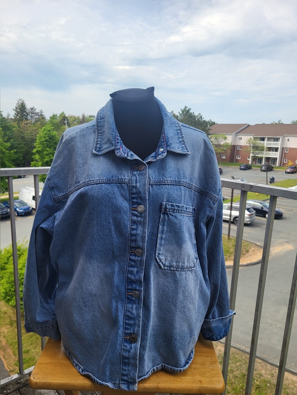 Kensie Washed Blue Denim Jacket - Women's
